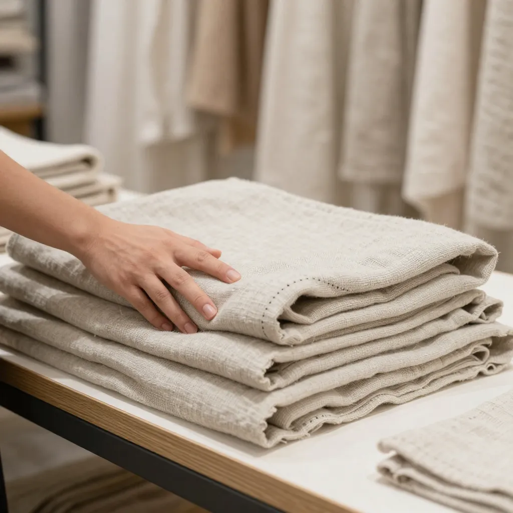 Close-up of natural fabric texture